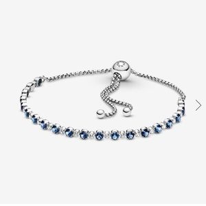 Pandora Blue & Clear Sparkle Slider Bracelet